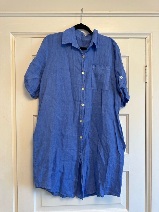 M Made In Italy Dresses & Skirts - Made in Italy Linen Shirt Dress